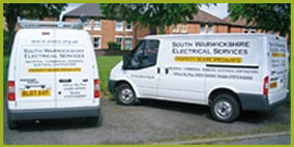 two south warwickshire electrical vans outside