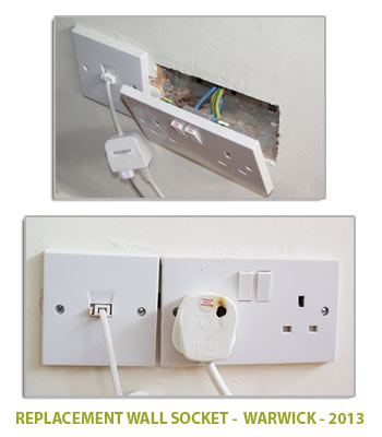 replacement wall socket in warwick